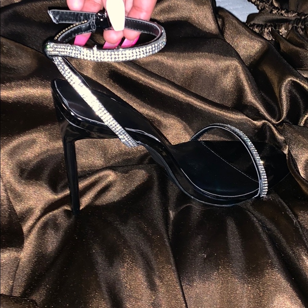 Black Rhinestone Heels - Picture 2 of 3
